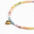 Libbie Pastel Stone Heart necklace - Raf and Grace