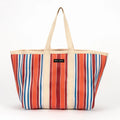 Large Recycled Plastic Orange & Red Stripe Shopper - Raf and Grace
