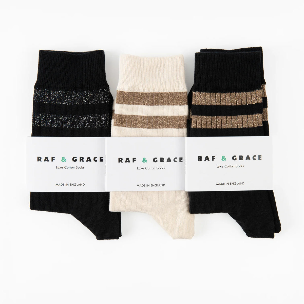 Luxe Cotton Ribbed Socks  - Raf and Grace