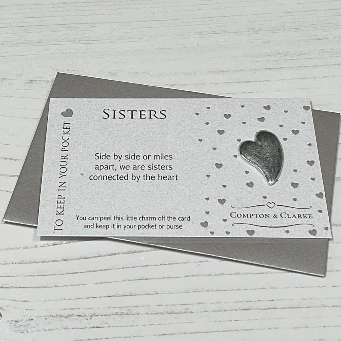 Sisters Carded Pocket Charm