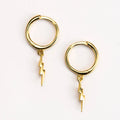 Lightning Bolt Huggie Earrings - Raf and Grace