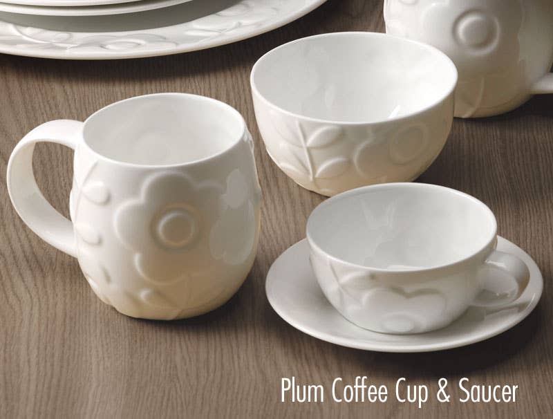 Plum Flower Coffee Cup & Saucer