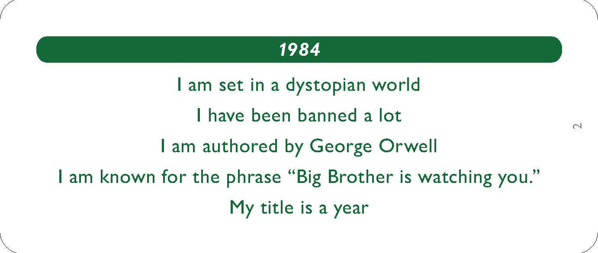 What Book Am I? - Guessing Game