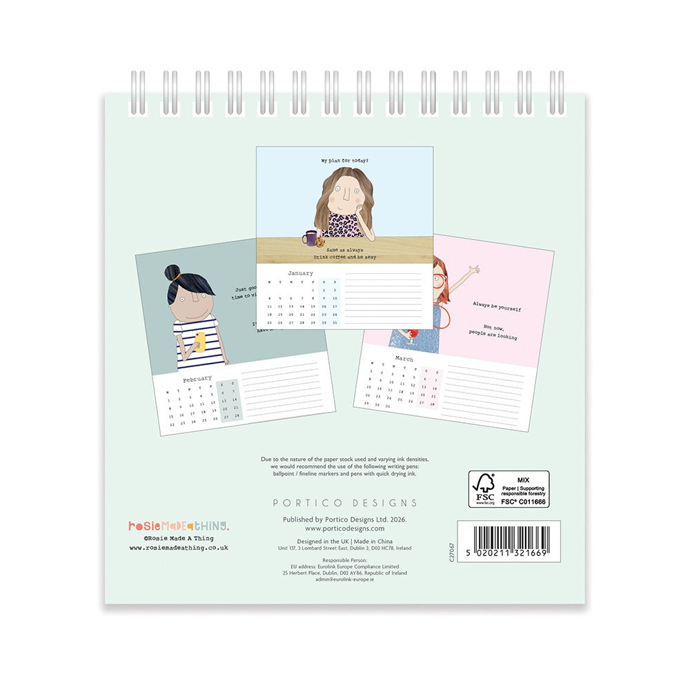 Rosie Made a Thing - Desk Calendar 2027