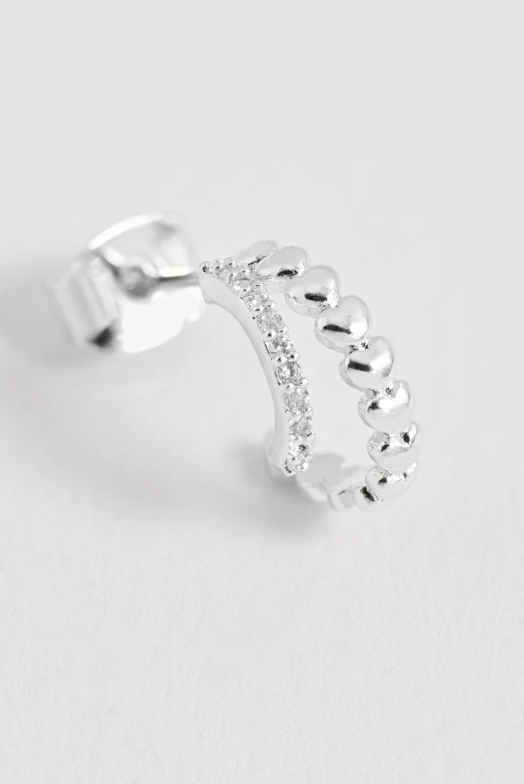 Plain And Twist Double Hoop Earrings