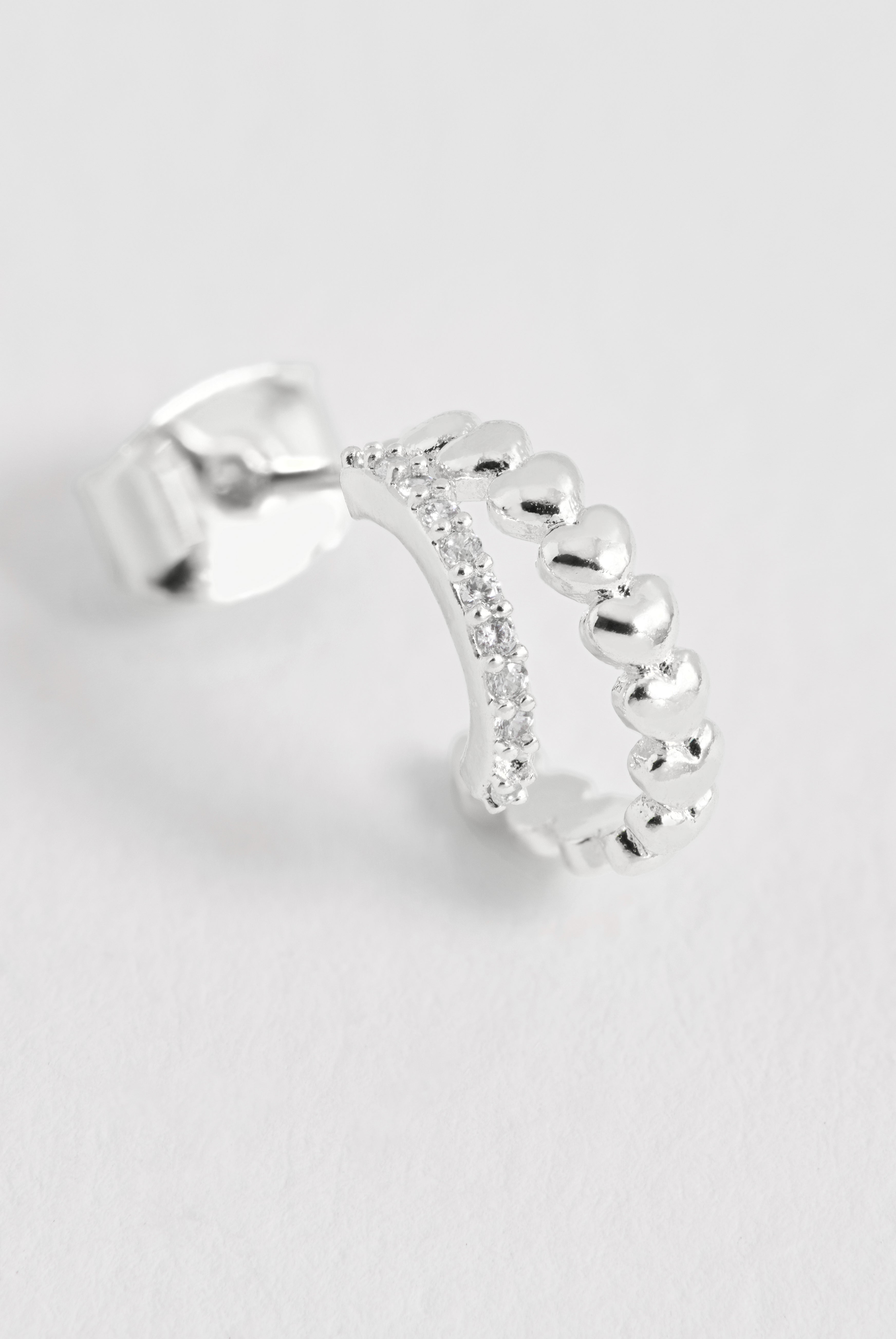 Plain And Twist Double Hoop Earrings