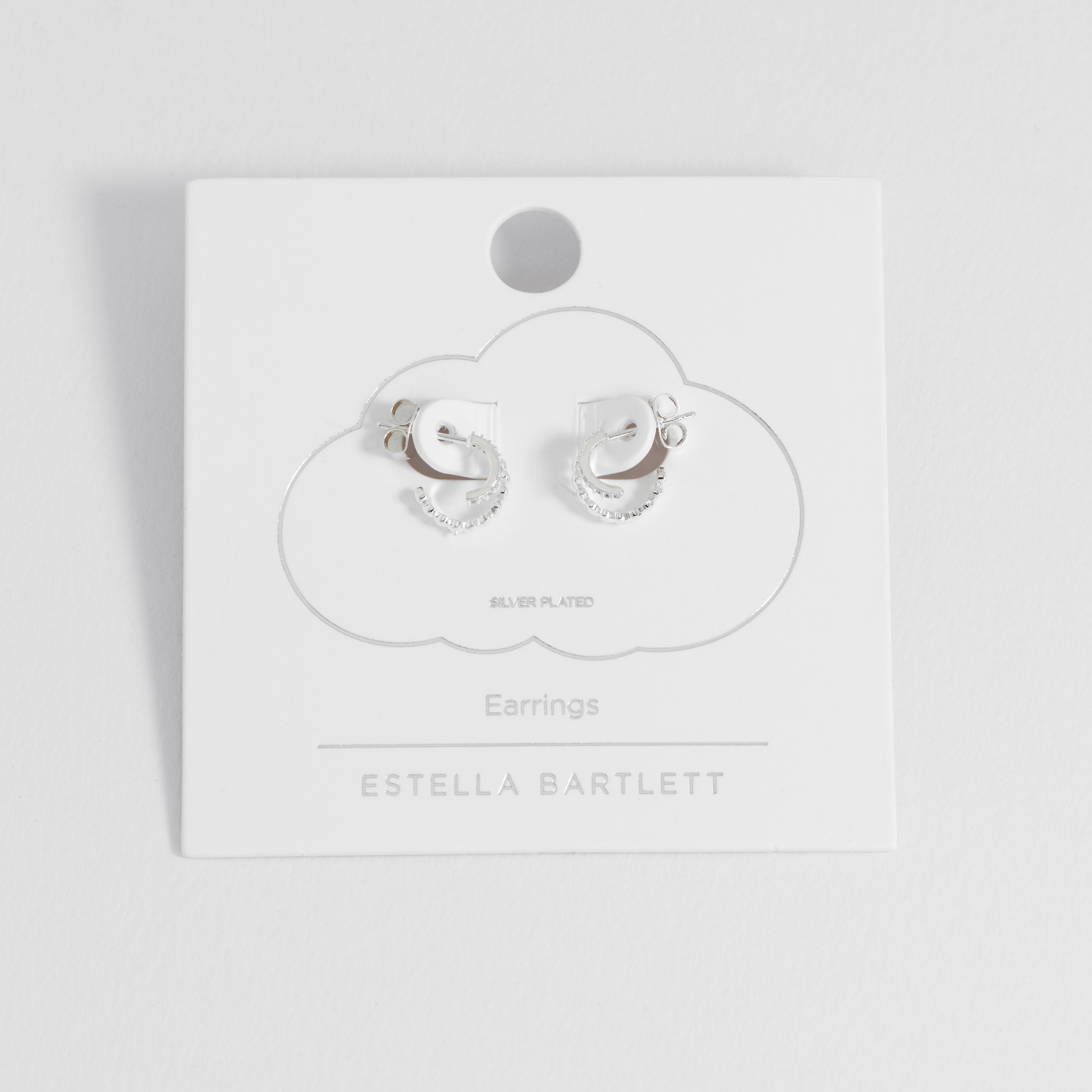 Plain And Twist Double Hoop Earrings