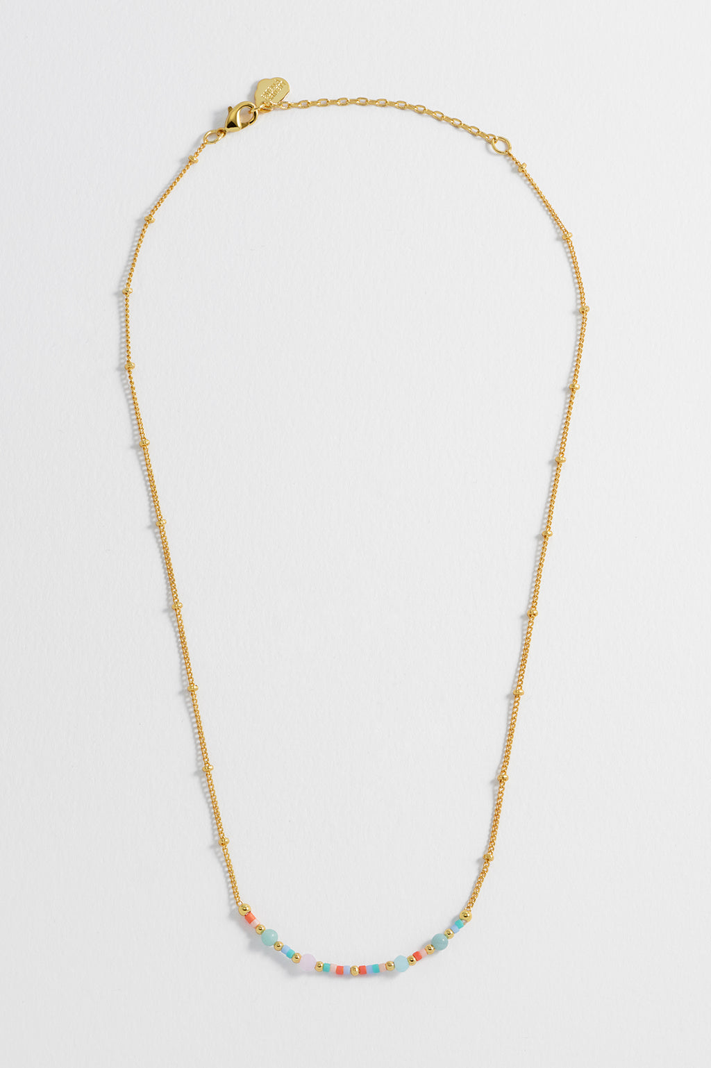 Mini Mixed Beaded Chain Necklace