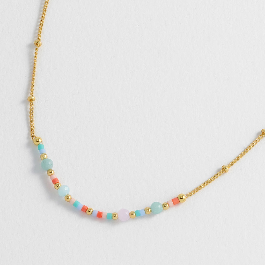 Mini Mixed Beaded Chain Necklace