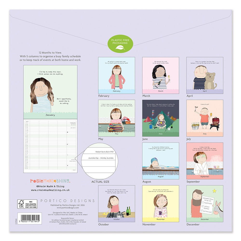 Rosie Made a Thing - Family Calendar 2027