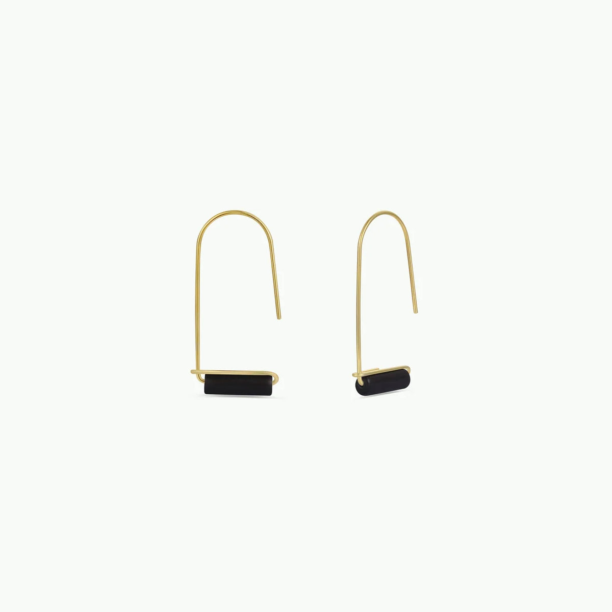Black Onyx Gemstone Drop Earrings