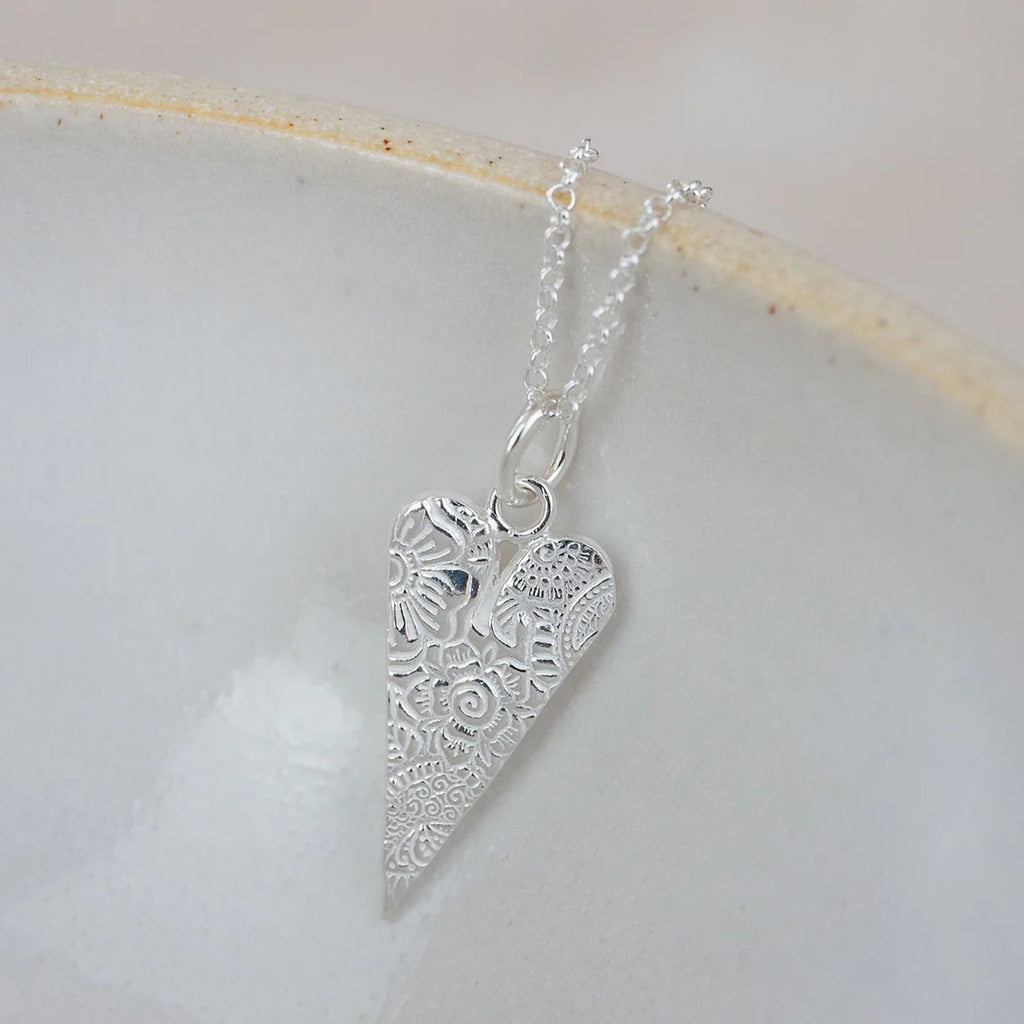 Lucy Kemp Necklace - Long Heart Pendant