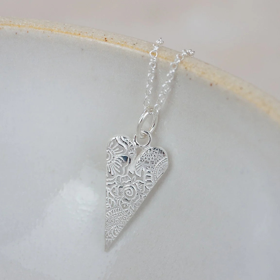 Lucy Kemp Necklace - Long Heart Pendant
