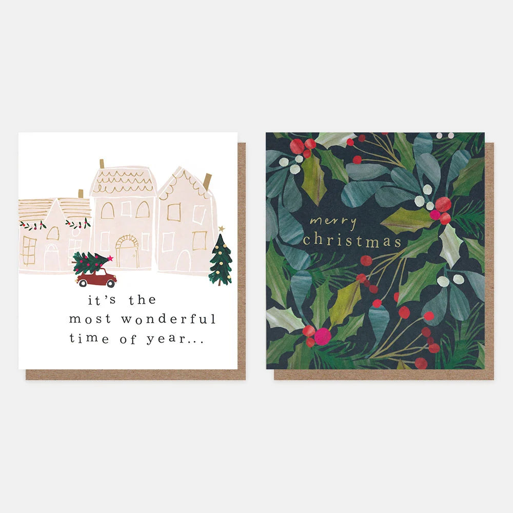 Caroline Gardner Mixed Charity Christmas Cards Pack of 8