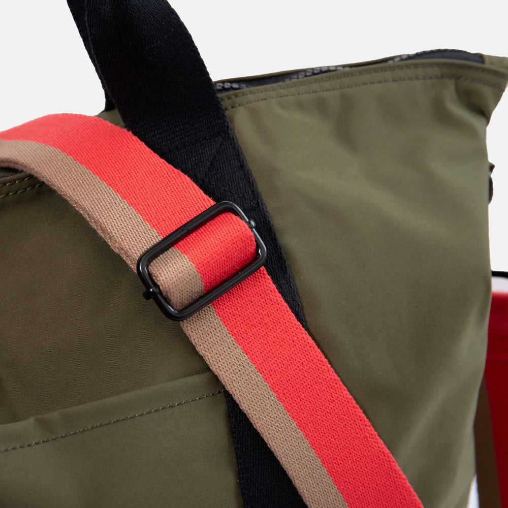 Khaki Nylon Travel/Gym Bag