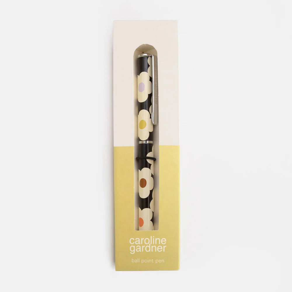 Multi Flower Charcoal Boxed Pen