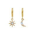 Seraphina Moon & Star Hoop Earrings - Raf and Grace