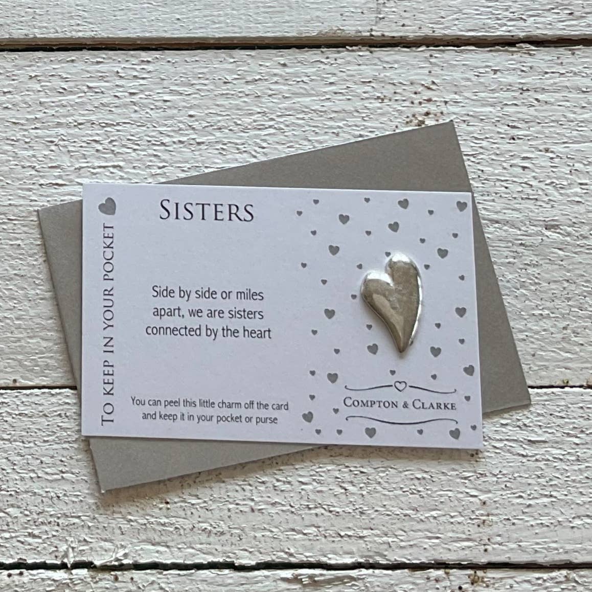 Sisters Carded Pocket Charm