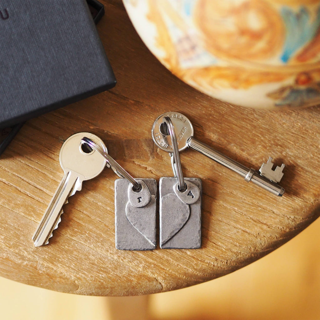 'Better Together' Heart Keyring Set