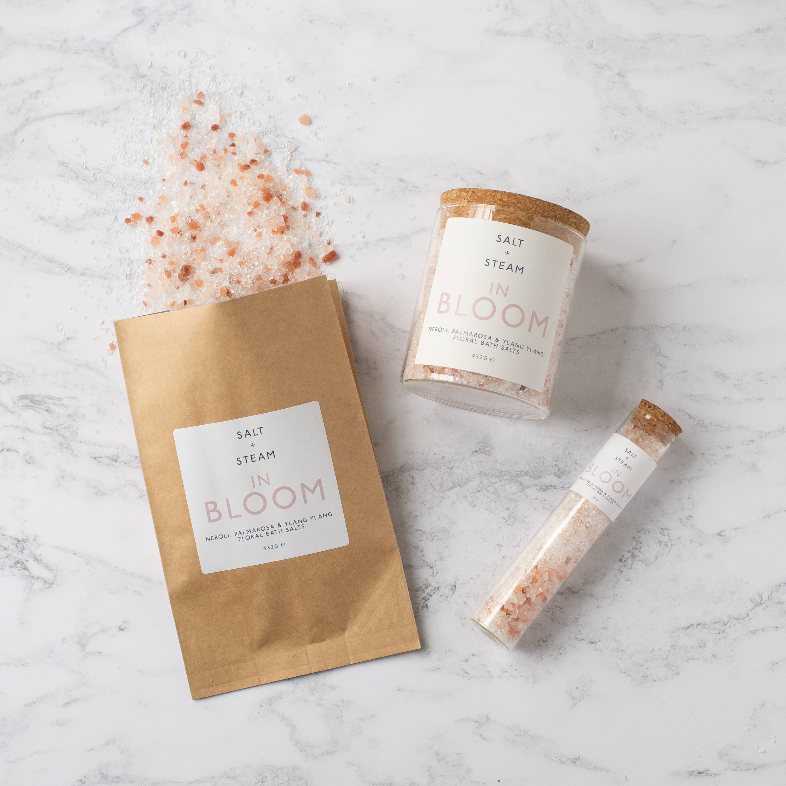 In Bloom - Rose, Neroli & Palmarosa Bath Salts