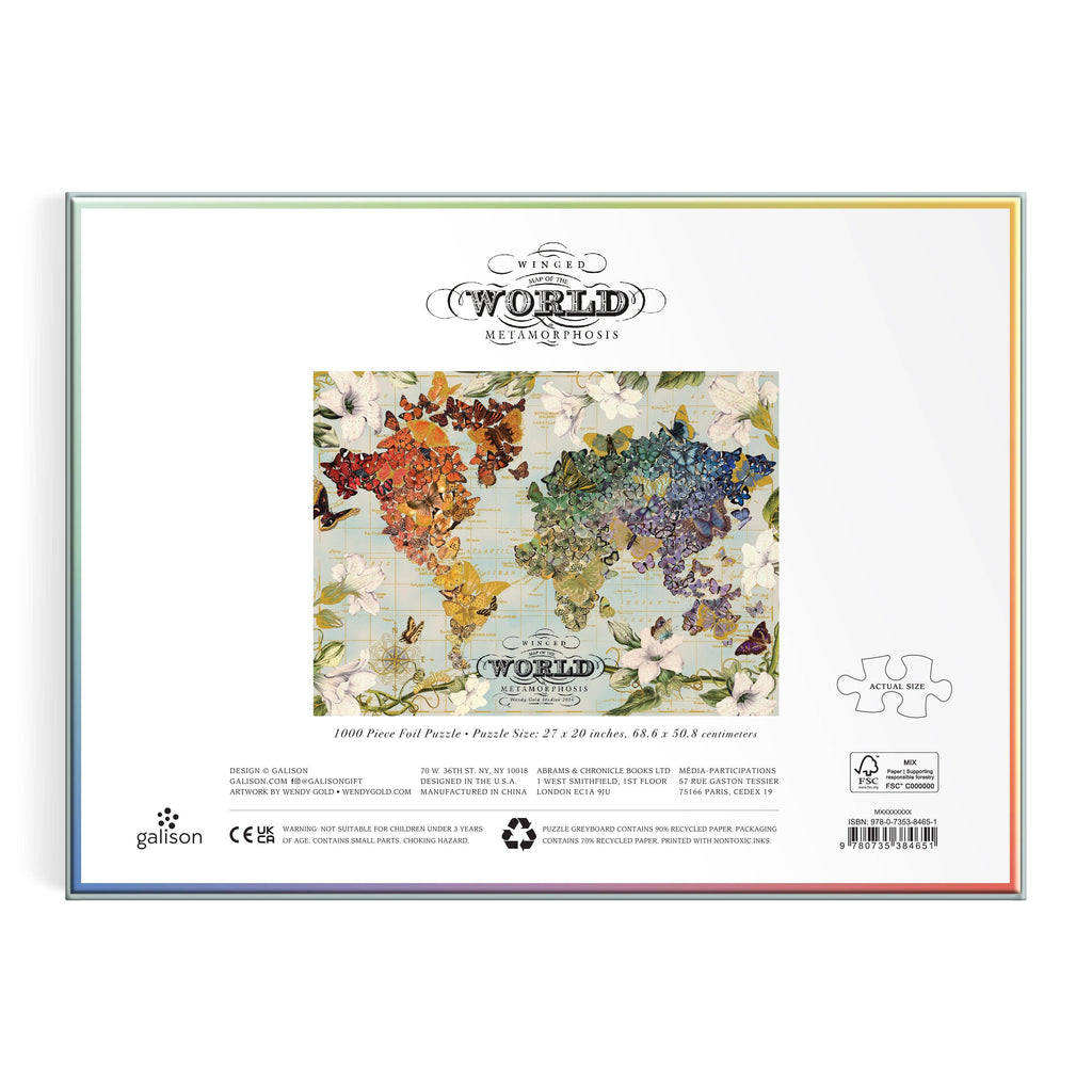 Map of the world - 1000 Piece Foil Puzzle