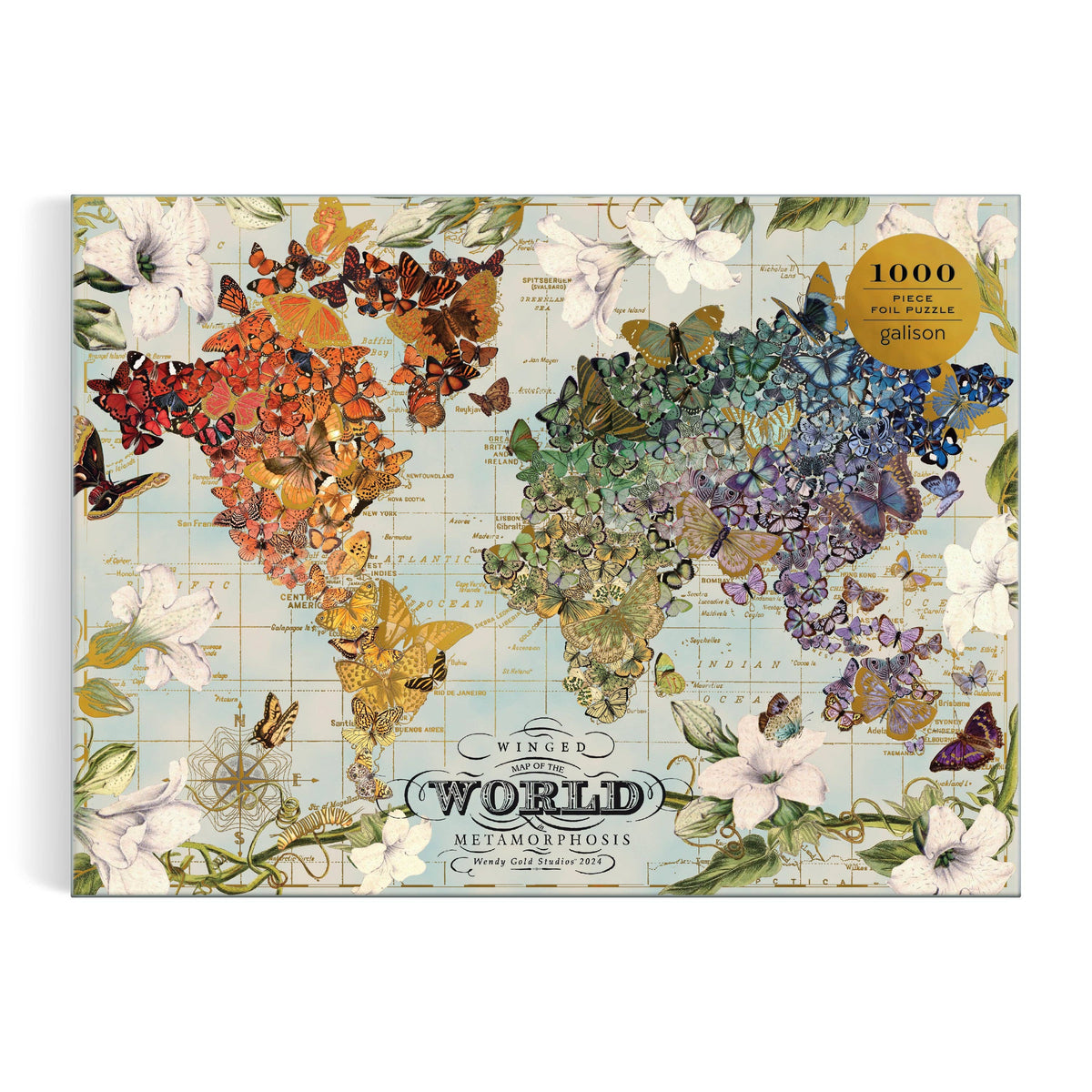 Map of the world - 1000 Piece Foil Puzzle