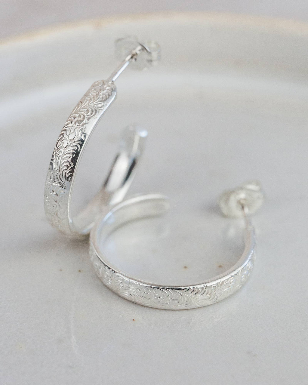 Sterling Silver Everyday Lace Hoops
